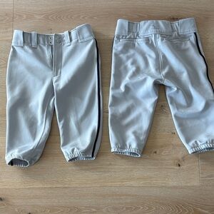 Mizuno Kids Gray Sports Pants with Navy Stripe